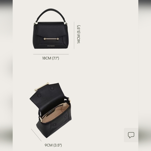 Strathberry Black Leather Mosiac Nano Tote - Picture 11 of 12